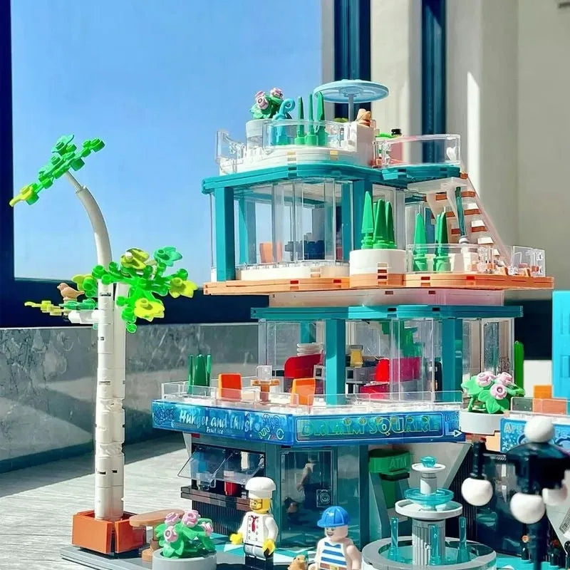 Building Blocks MOC Creator Expert City Fantasy Plaza Bricks Toys - 8