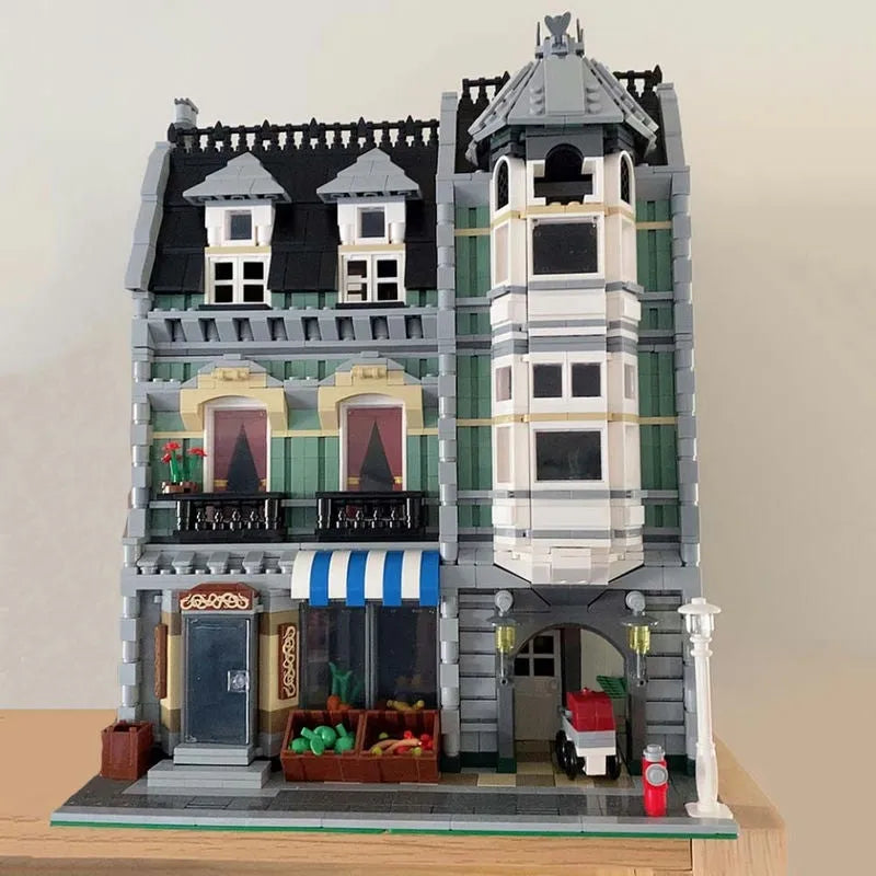 Building Blocks MOC Creator Expert City Green Grocer Store Bricks Toys EU - 1