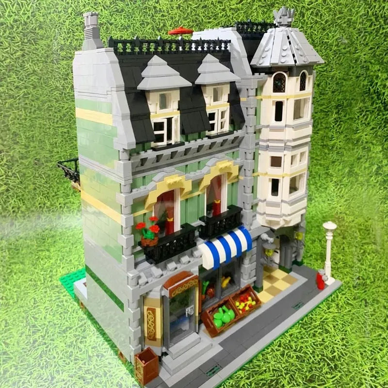 Building Blocks MOC Creator Expert City Green Grocer Store Bricks Toys EU - 9