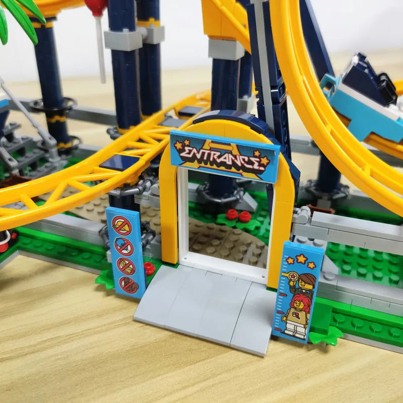 Led Loop Rollercpaster Creator Expert MOC City Loop Roller Coaster Toy 13003