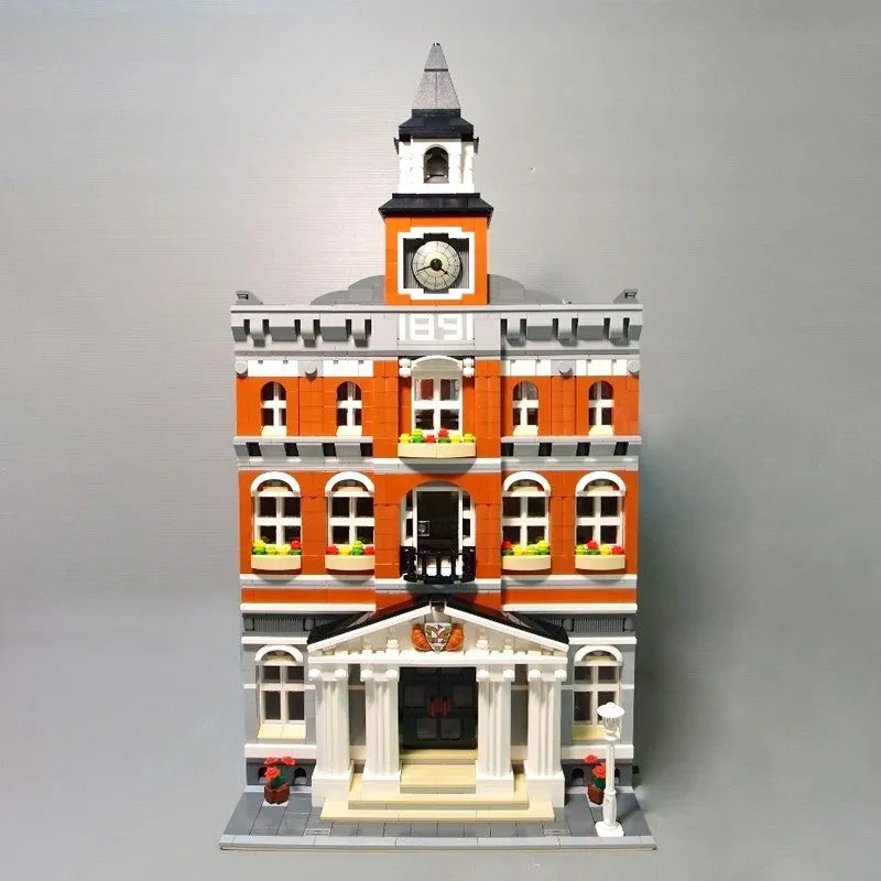 Building Blocks MOC Creator Expert City Town Hall Bricks Toys 15003 - 2