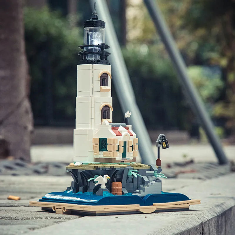 MOC Creator Expert Medieval Lighthouse Tower Building Blocks