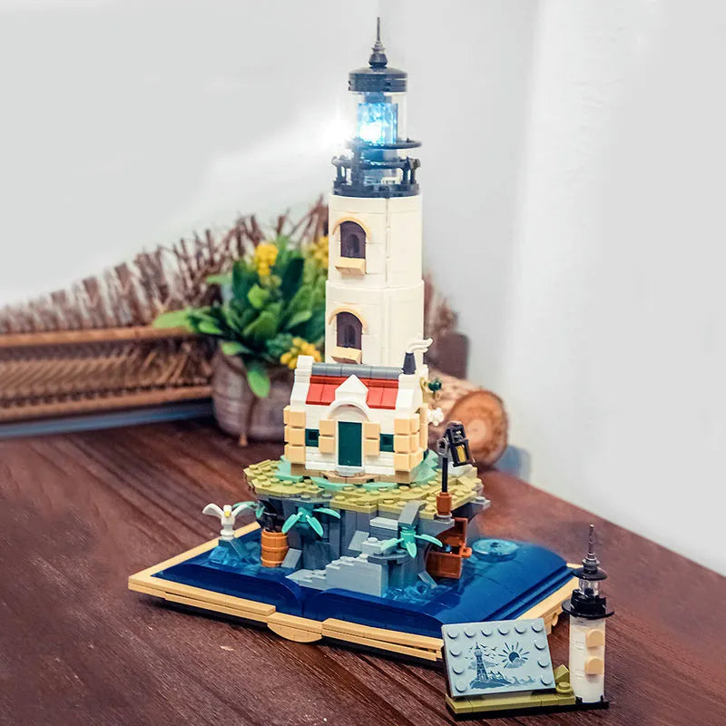 MOC Creator Expert Medieval Lighthouse Tower Building Blocks