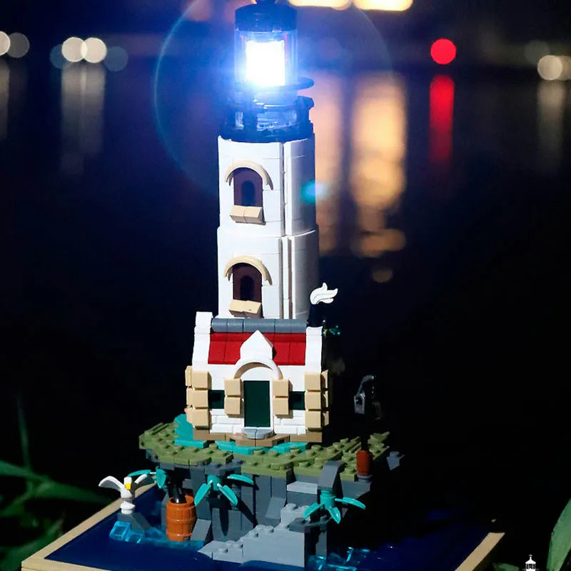 MOC Creator Expert Medieval Lighthouse Tower Building Blocks