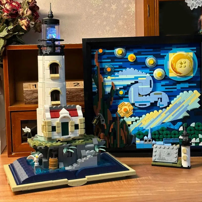 MOC Creator Expert Medieval Lighthouse Tower Building Blocks