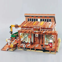 Thumbnail for Building Blocks Creator Expert MOC Old Fishing Shipyard Bricks Toy - 18