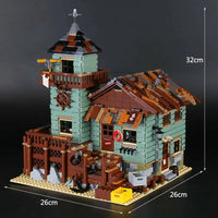 Thumbnail for Building Blocks MOC Creator Expert Old Fishing Store Bricks Toy 16050 - 2