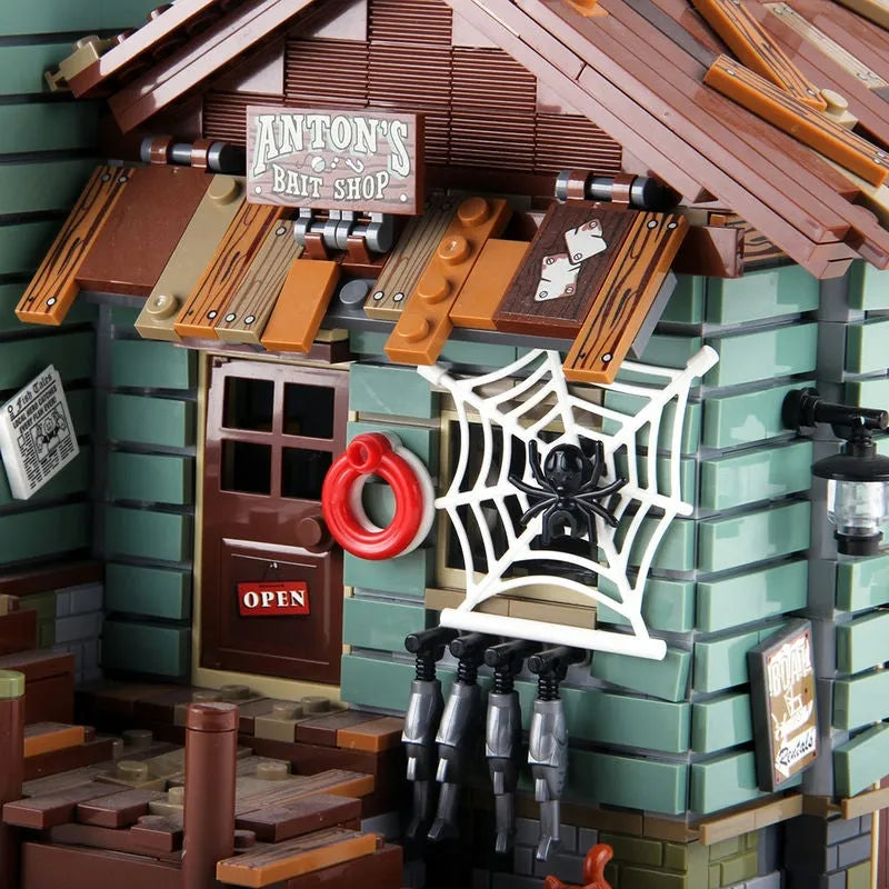 Building Blocks MOC Creator Expert Old Fishing Store Bricks Toy 16050 - 6