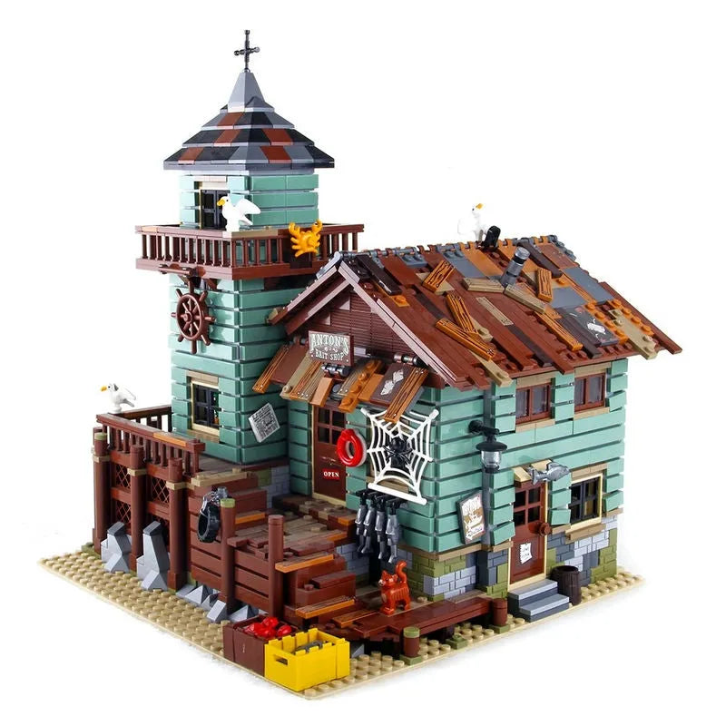 Building Blocks MOC Creator Expert Old Fishing Store Bricks Toy 16050 - 1