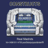 Thumbnail for Building Blocks Creator Expert Real Madrid Football Stadium Bricks Toy - 2