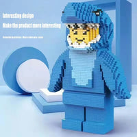 Thumbnail for Building Blocks Creator Expert MOC Shark Man MINI Bricks Toy - 5