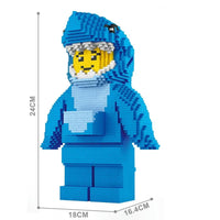 Thumbnail for Building Blocks Creator Expert MOC Shark Man MINI Bricks Toy - 1