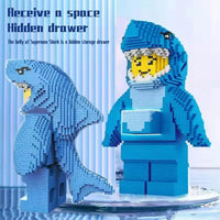 Thumbnail for Building Blocks Creator Expert MOC Shark Man MINI Bricks Toy - 7
