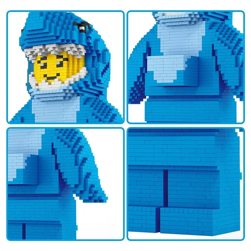 Building Blocks Creator Expert MOC Shark Man MINI Bricks Toy - 6