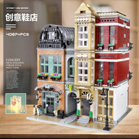 Thumbnail for Building Blocks Creator Expert MOC Shoes Shop Street Bricks Kids Toys - 3