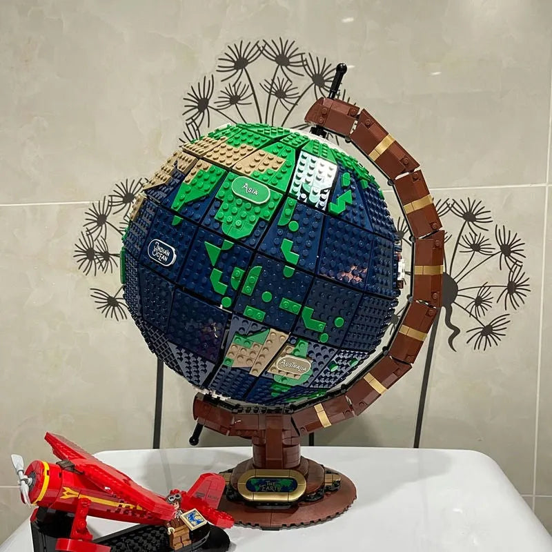 Building Blocks MOC Creator Experts 95335 The Earth Globe World Map Bricks Toy Construction Set Toys - 3
