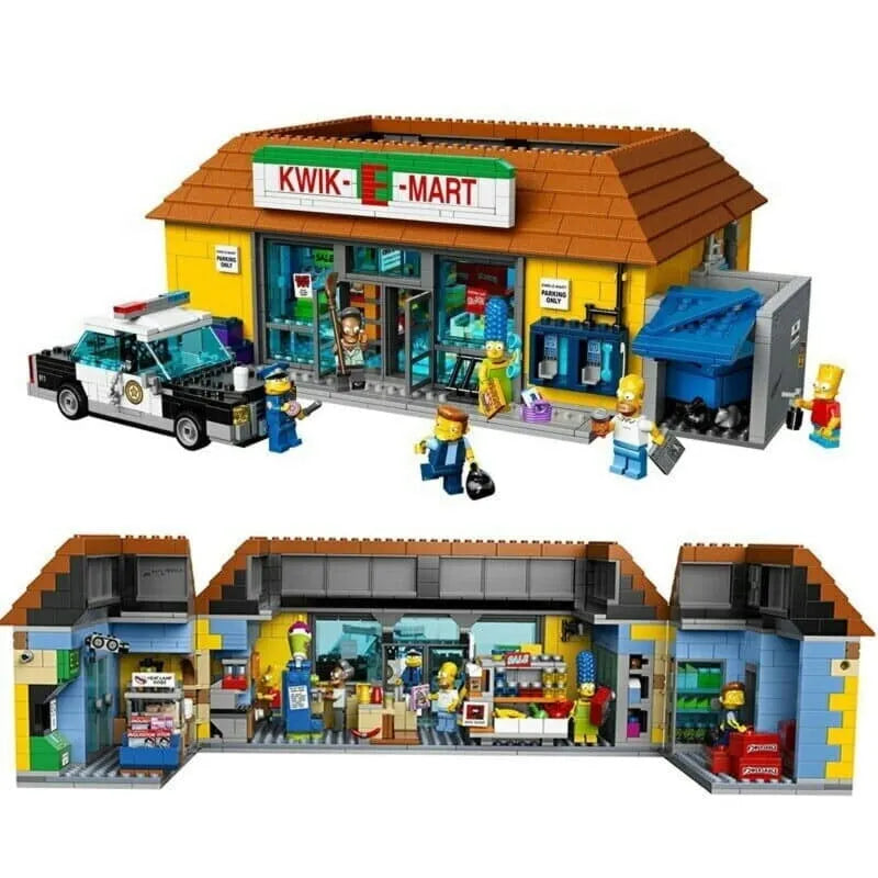 Building Blocks Creator Movie MOC The Simpsons Kwik E Mart Bricks Toys - 1