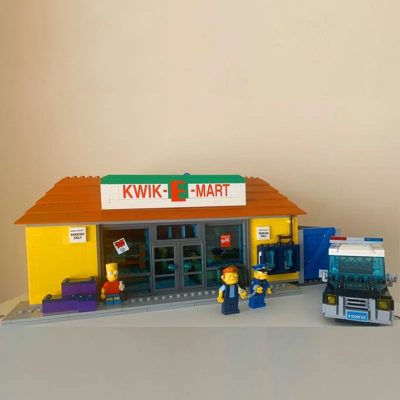Building Blocks Creator Movie MOC The Simpsons Kwik E Mart Bricks Toys - 14