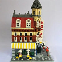 Thumbnail for Building Blocks MOC Creator Street Expert City Corner Cafe Bricks Toys - 9