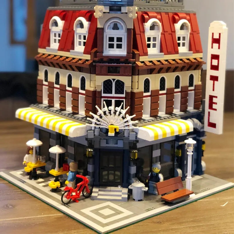 Building Blocks MOC Creator Street Expert City Corner Cafe Bricks Toys - 6