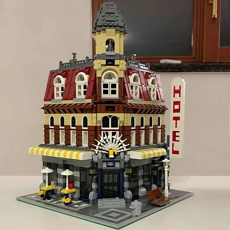 Building Blocks MOC Creator Street Expert City Corner Cafe Bricks Toys - 1