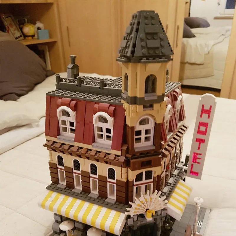 Building Blocks MOC Creator Street Expert City Corner Cafe Bricks Toys - 5