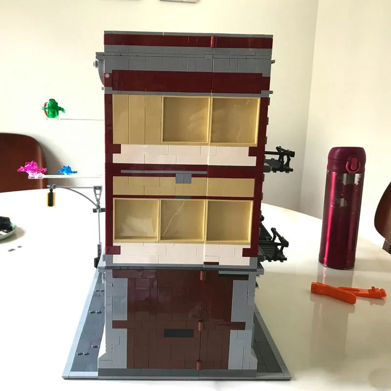 Building Blocks MOC Expert 16001 Firehouse Headquarters Bricks Toy - 5