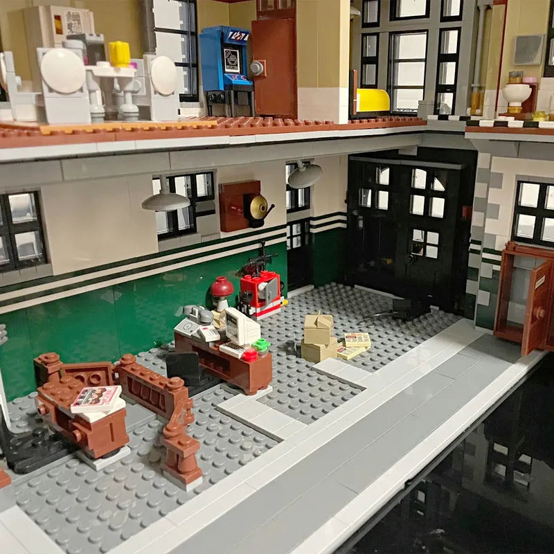Building Blocks MOC Expert 16001 Firehouse Headquarters Bricks Toy - 15