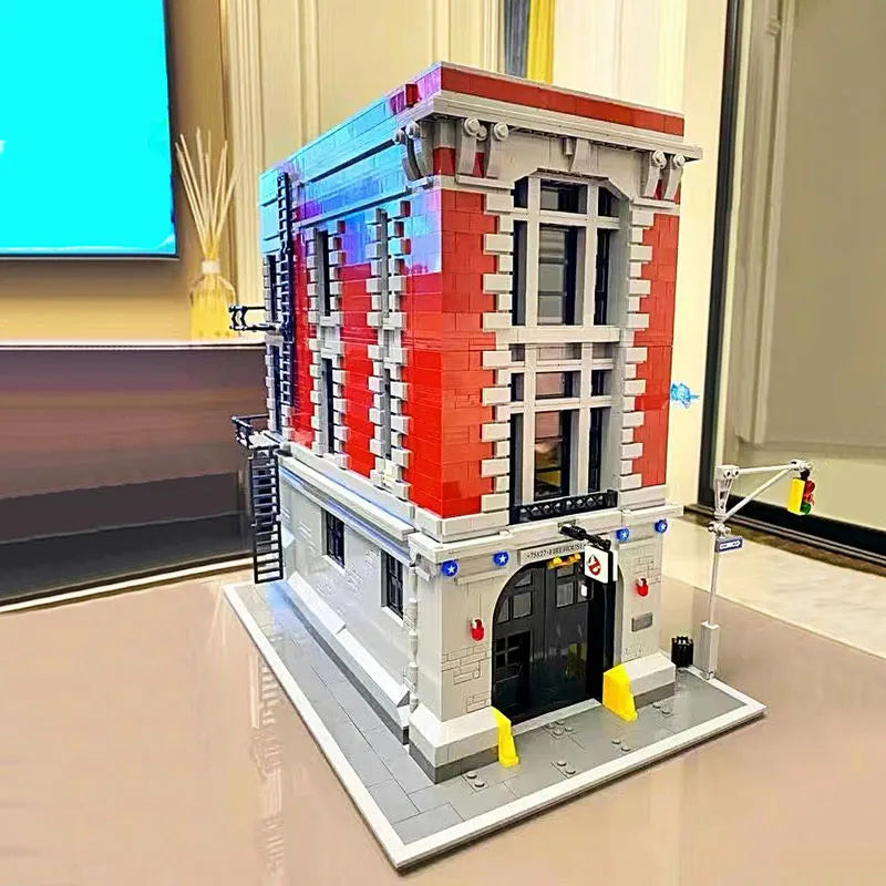 Building Blocks MOC Expert 16001 Firehouse Headquarters Bricks Toy - 2