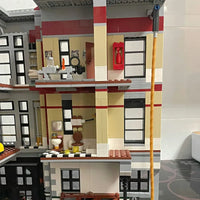 Thumbnail for Building Blocks MOC Expert 16001 Firehouse Headquarters Bricks Toy - 13