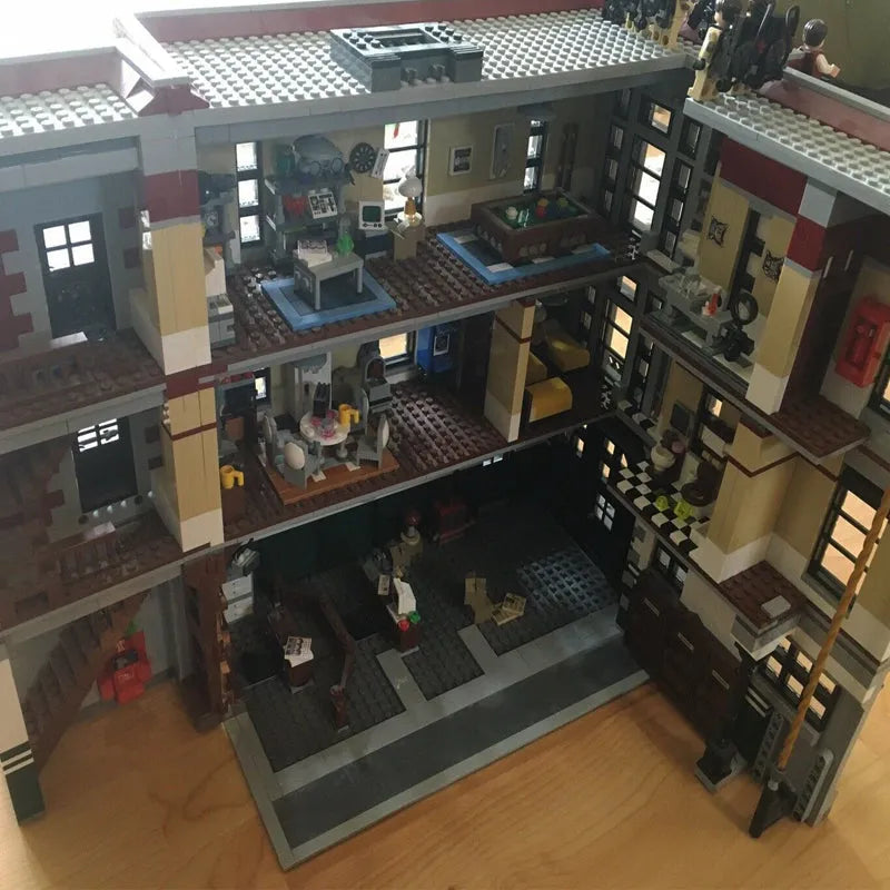 Building Blocks MOC Expert 16001 Firehouse Headquarters Bricks Toy - 7