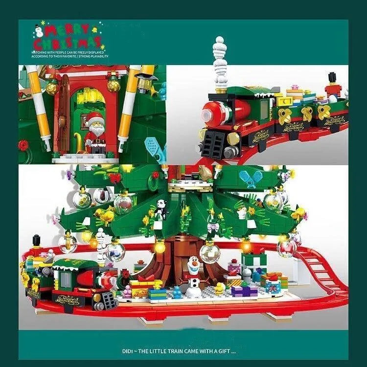 Building Blocks MOC Expert Christmas Santa Tree House Bricks Toy - 10