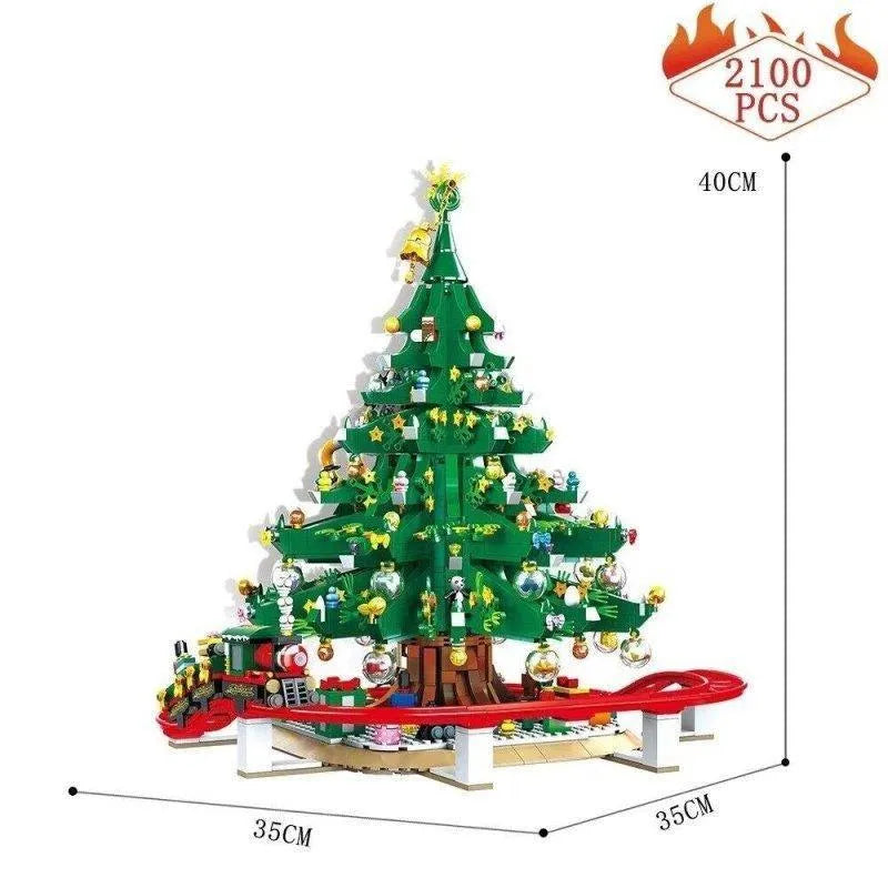 Building Blocks MOC Expert Christmas Santa Tree House Bricks Toy - 1
