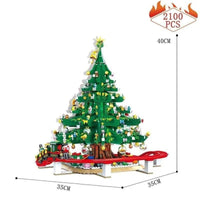 Thumbnail for Building Blocks MOC Expert Christmas Santa Tree House Bricks Toy Construction Set Toys - 1