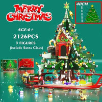 Thumbnail for Building Blocks MOC Expert Christmas Santa Tree House Bricks Toy Construction Set Toys - 7