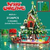 Thumbnail for Building Blocks MOC Expert Christmas Santa Tree House Bricks Toy - 7