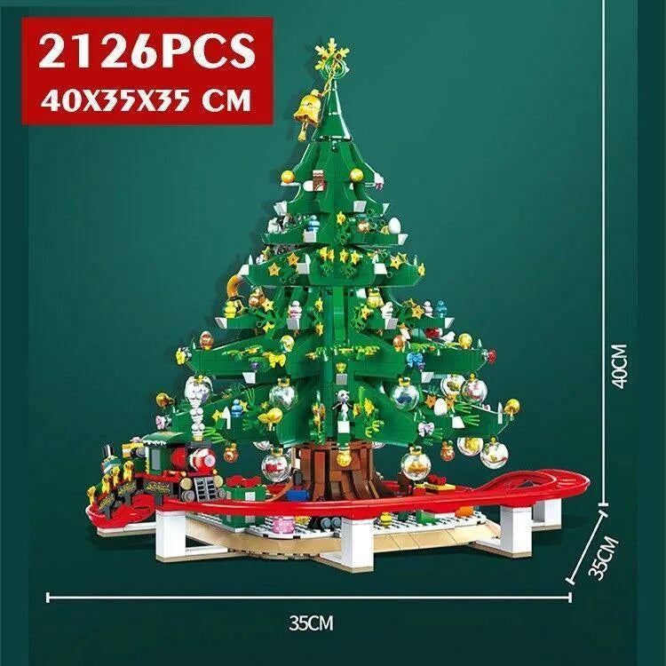Building Blocks MOC Expert Christmas Santa Tree House Bricks Toy - 8