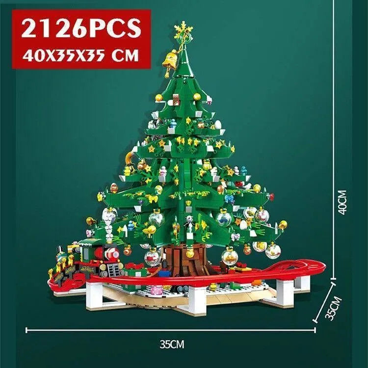 Santa Tree House MOC Expert Christmas Building Blocks Santa Tree House