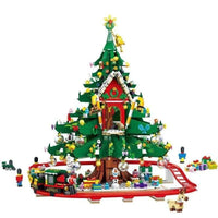 Thumbnail for Building Blocks MOC Expert Christmas Santa Tree House Bricks Toy - 2