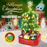 Thumbnail for Building Blocks MOC Expert Christmas Tree Santa Music Light Box Bricks Kids Toys - 7
