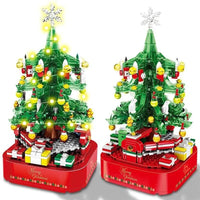 Thumbnail for Building Blocks MOC Expert Christmas Tree Santa Music Light Box Bricks Kids Toys - 5
