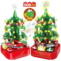 Thumbnail for Building Blocks MOC Expert Christmas Tree Santa Music Light Box Bricks Kids Toys - 1