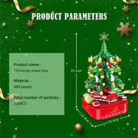 Thumbnail for Building Blocks MOC Expert Christmas Tree Santa Music Light Box Bricks Kids Toys - 3