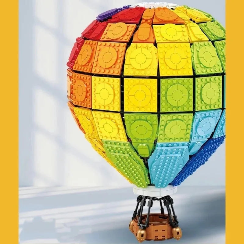 Building Blocks MOC Expert Creator Rainbow Balloon Bricks Toys - 10