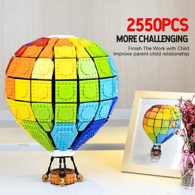 Building Blocks MOC Expert Creator Rainbow Balloon Bricks Toys Construction Set Toys - 2