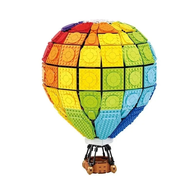 Building Blocks MOC Expert Creator Rainbow Balloon Bricks Toys - 1