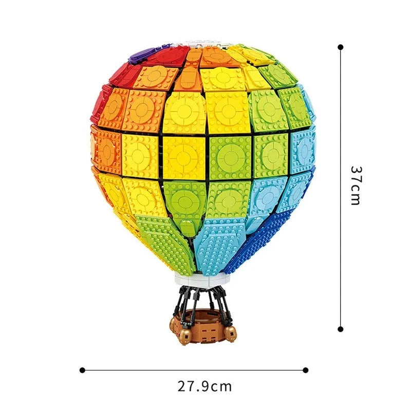 Building Blocks MOC Expert Creator Rainbow Balloon Bricks Toys - 6