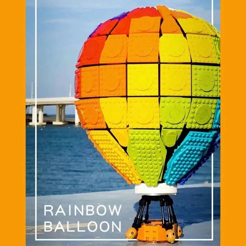 Building Blocks MOC Expert Creator Rainbow Balloon Bricks Toys Construction Set Toys - 9