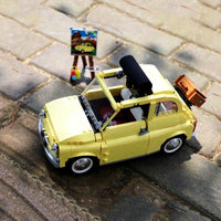 Thumbnail for Building Blocks Expert Creator Tech MOC Classic Fiat 500 Car Bricks Toys Construction Set Toys - 9