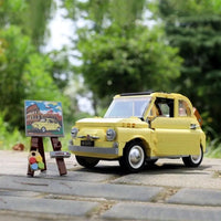 Thumbnail for Building Blocks Expert Creator Tech MOC Classic Fiat 500 Car Bricks Toys - 8
